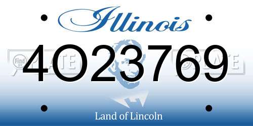 4O23769 Illinois License Plate