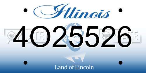 4O25526 Illinois License Plate