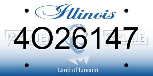 4O26147 Illinois License Plate