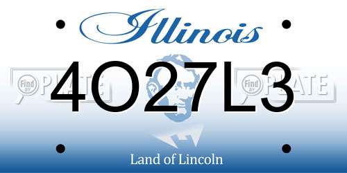 4O27L3 Illinois License Plate