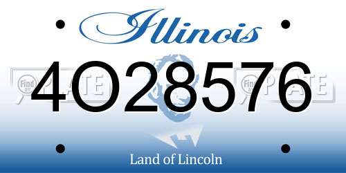 4O28576 Illinois License Plate