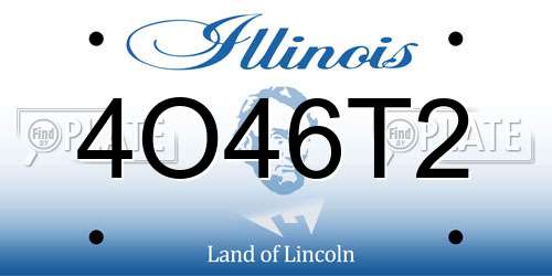 4O46T2 Illinois License Plate