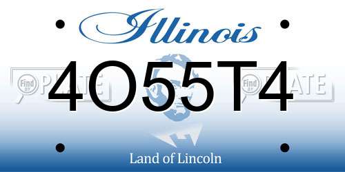 4O55T4 Illinois License Plate