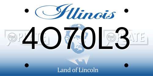 4O70L3 Illinois License Plate