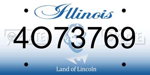 4O73769 Illinois License Plate