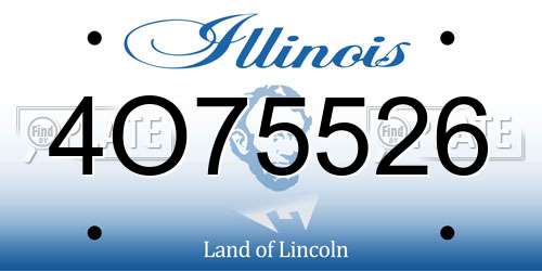 4O75526 Illinois License Plate