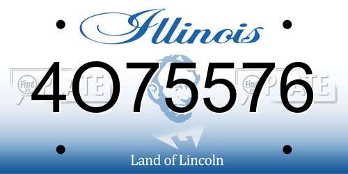 4O75576 Illinois License Plate