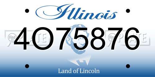 4O75876 Illinois License Plate