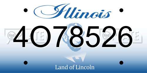 4O78526 Illinois License Plate