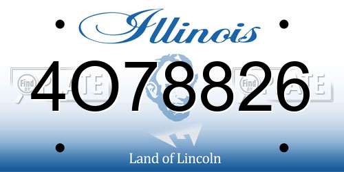 4O78826 Illinois License Plate