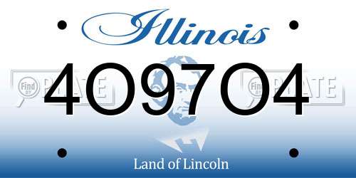 4O97O4 Illinois License Plate