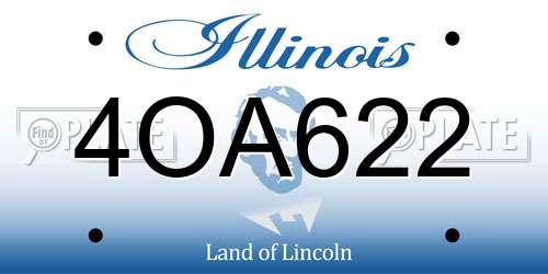 4OA622 Illinois License Plate