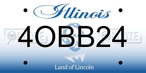 4OBB24 Illinois License Plate