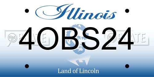 4OBS24 Illinois License Plate