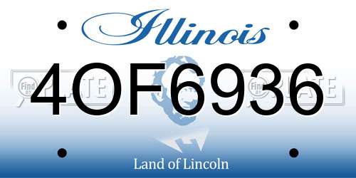 4OF6936 Illinois License Plate