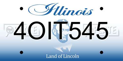 4OIT545 Illinois License Plate
