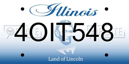 4OIT548 Illinois License Plate