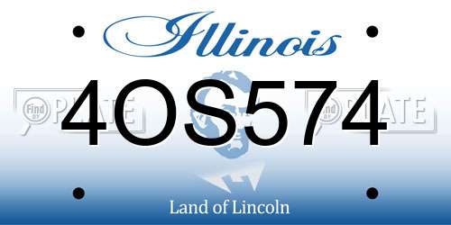 4OS574 Illinois License Plate