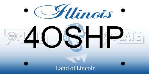 4OSHP Illinois License Plate