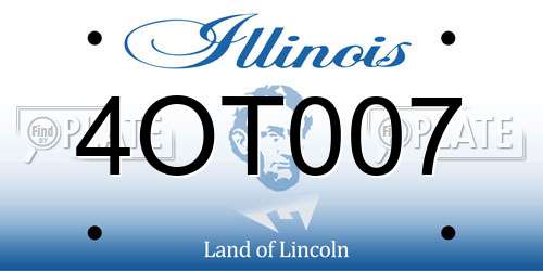 4OT007 Illinois License Plate
