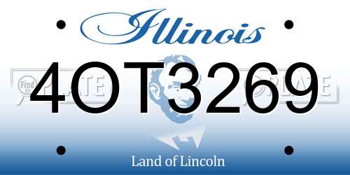4OT3269 Illinois License Plate