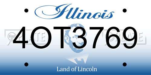 4OT3769 Illinois License Plate