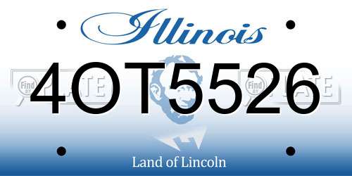 4OT5526 Illinois License Plate