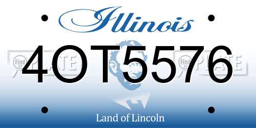 4OT5576 Illinois License Plate