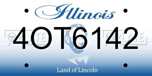 4OT6142 Illinois License Plate
