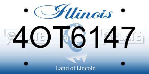 4OT6147 Illinois License Plate