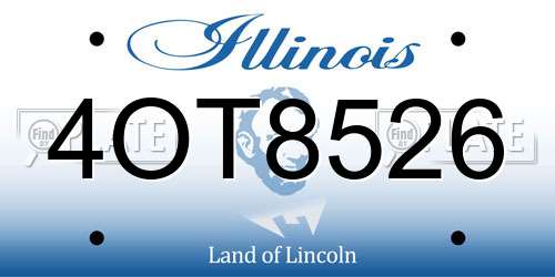 4OT8526 Illinois License Plate