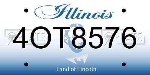 4OT8576 Illinois License Plate
