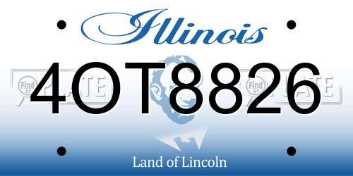 4OT8826 Illinois License Plate