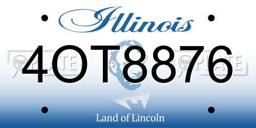 4OT8876 Illinois License Plate