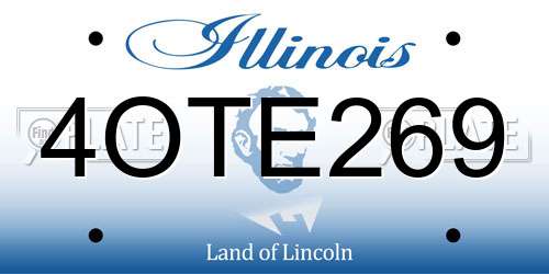 4OTE269 Illinois License Plate