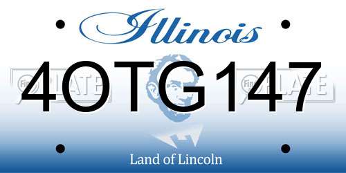 4OTG147 Illinois License Plate