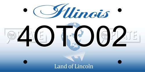 4OTO02 Illinois License Plate