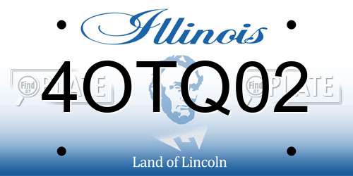 4OTQ02 Illinois License Plate