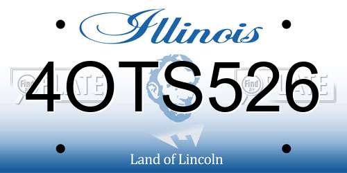4OTS526 Illinois License Plate