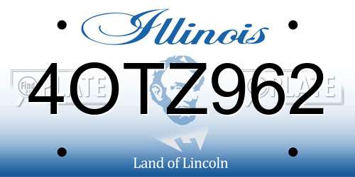 4OTZ962 Illinois License Plate