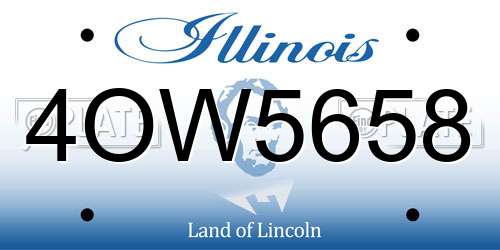 4OW5658 Illinois License Plate