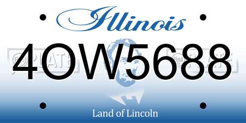 4OW5688 Illinois License Plate