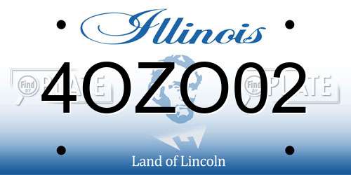 4OZO02 Illinois License Plate