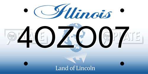 4OZO07 Illinois License Plate