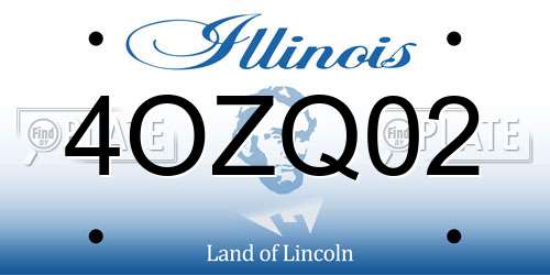 4OZQ02 Illinois License Plate