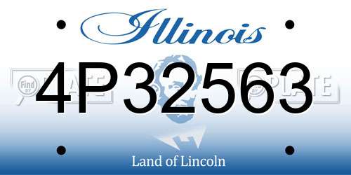 4P32563 Illinois License Plate