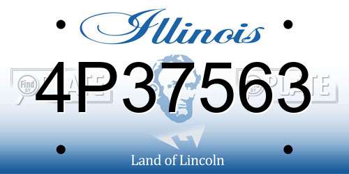 4P37563 Illinois License Plate