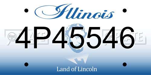4P45546 Illinois License Plate