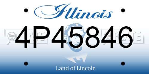 4P45846 Illinois License Plate