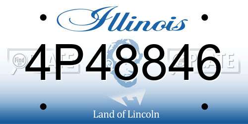 4P48846 Illinois License Plate
